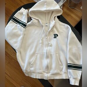 PINK Ivy Fleece Campus Full-Zip Hoodie